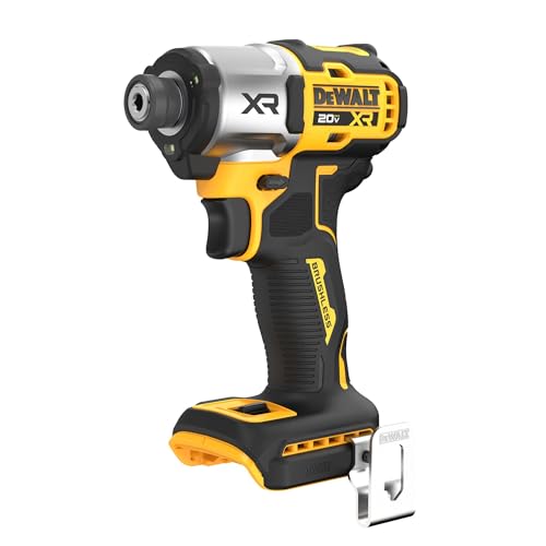 DEWALT 20V MAX XR Impact Driver, 1/4 Inch High Torque Brushless 3 Speed Premium Cordless with LED Light, Extended Runtime, Tool Only (DCF845B)