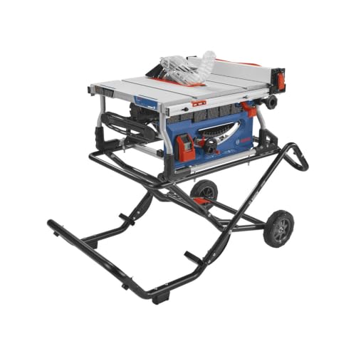 BOSCH GTS15-10 Table Saw 10 Inch Portable Jobsite Saw with Gravity-Rise Wheeled Stand, 15 Amp, 32-1/8 Inch Rip Capacity, 4 HP