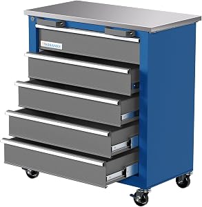 LARBANKE 5-Drawer Rolling Tool Chest,Tool Cabinet on Wheels with Keyed Locking System and 
