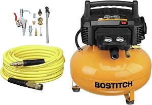 Bostitch 6 Gallon Pancake Air Compressor & 13 Piece Accessory Kit | BXCM02012-WPK
