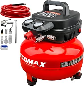 Air Compressor, 6-Gallon Pancake Air Compressor, MAX 175PSI, Compressor for Air Tools with