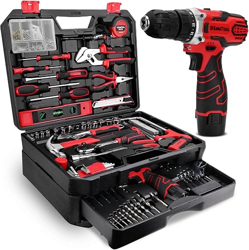 KingTool 276-Piece Tool Set Kit - Tool kit with 12V Cordless Power Dri — Our recommended configuration for best results