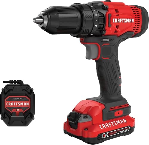 CRAFTSMAN V20 Cordless Drill/Driver Kit, 1/2 inch, Battery and Charger — Key features at a glance