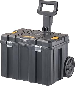 DEWALT Tool Box with Wheels Modular, Large Rolling Tool Box With Telescopic Handle, Portab
