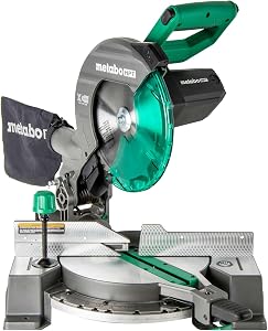 Metabo HPT 10-Inch Single Bevel Compound Miter Saw, 15-Amp Power Saw with Xact Cut Shadow 