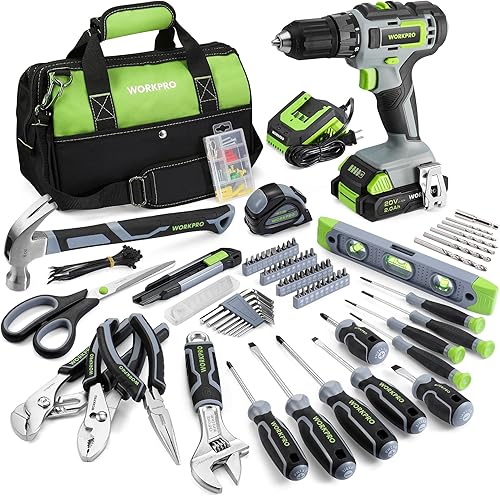 WORKPRO Home Tool Set with 20V Cordless Lithium-Ion Drill Driver, Hous — Side-by-side comparison of top picks in this category