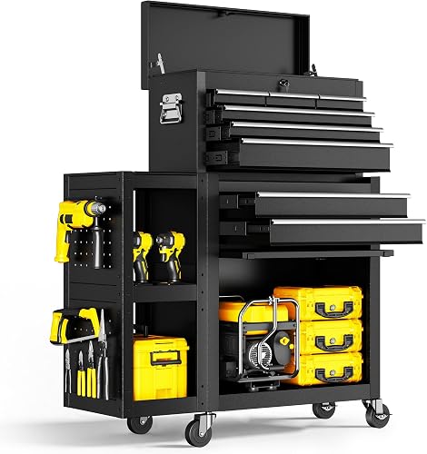 8-Drawers Rolling Tool Chest, Assembled Tool Cabinet, Detachable Top T — Key features at a glance