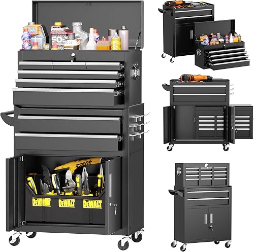 INTERGREAT Rolling Tool Chest with Wheels and 8 Drawers, Detachable La — Side-by-side comparison of top picks in this category
