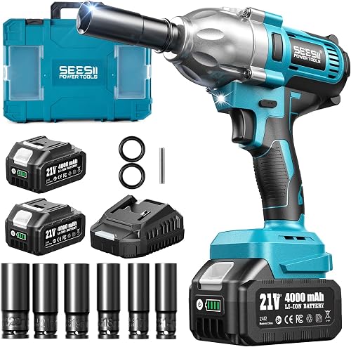 Seesii Impact Wrench 665 FT-LBS(900N.m) 3300IPM 1/2 Impact Gun High To — Real-world performance testing in action