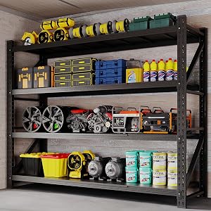 BYNSOE 78.8" W Storage Shelves 7000lbs Garage Metal Shelving Heavy Duty Garage Shelve